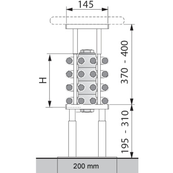 Радиатор-скамья Arbonia BANK-RADIATOR 7F5250 5-и трубчатый радиатор, 7 секций, длина 2500мм